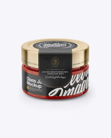 Glass Jar with Label Mockup PSD #6