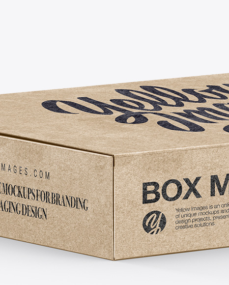 Kraft Box Mockup PSD #2