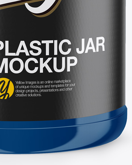 Glossy Plastic Jar Mockup PSD #1