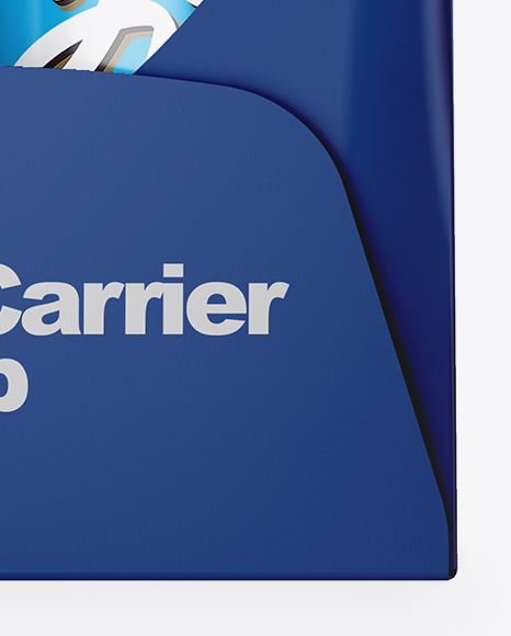 Glossy 4 Pack Paper Carrier Mockup PSD #6