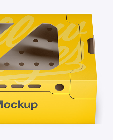 Box Mockup   Front View (High Angle Shot) PSD #1