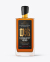 Square Whiskey Bottle with Wax Mockup