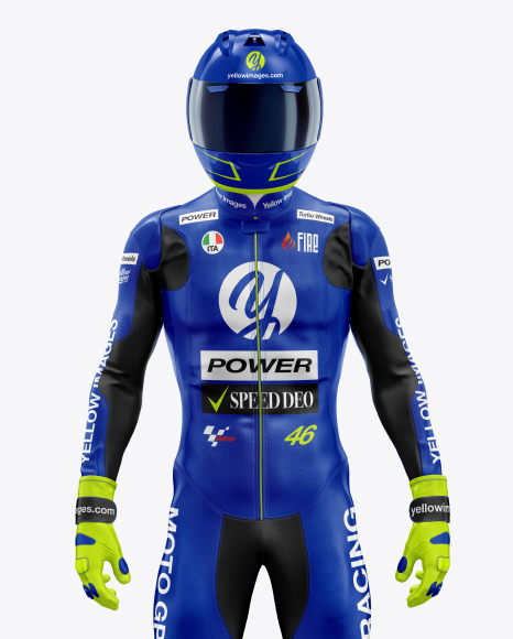 Download MotoGP Racing Kit Mockup in Apparel Mockups on Yellow ...