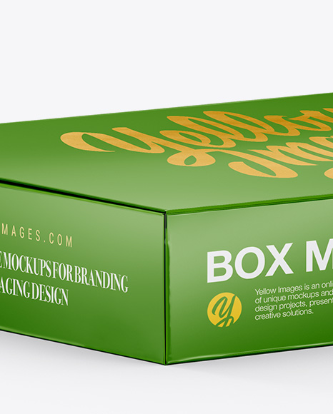 Download Glossy Box Mockup In Box Mockups On Yellow Images Object Mockups