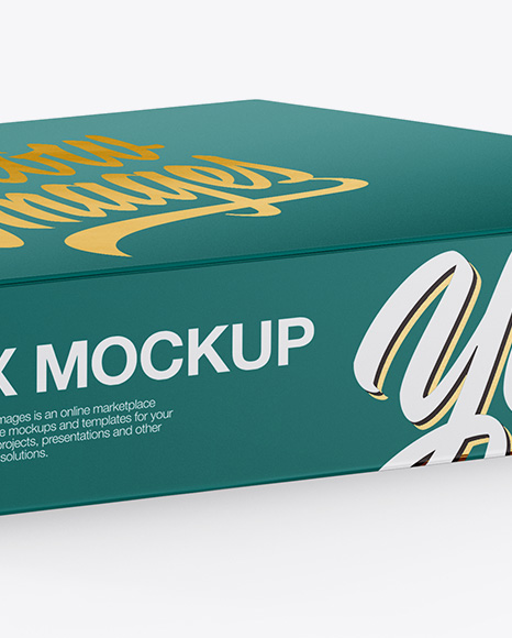 Matte Box Mockup In Box Mockups On Yellow Images Object Mockups