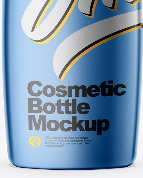 Cosmetic Metallic Bottle Mockup