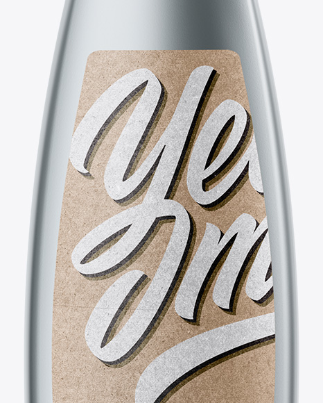 Cosmetic Metallic Bottle Mockup