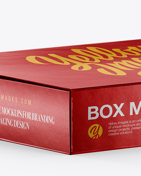 Download Metallic Box Mockup In Box Mockups On Yellow Images Object Mockups