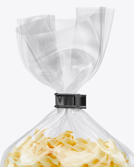 Fusilli Pasta Package Mockup In Bag Sack Mockups On Yellow Images Object Mockups