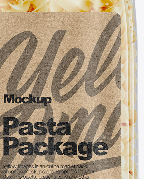 Fusilli Pasta Package Mockup In Bag Sack Mockups On Yellow Images Object Mockups