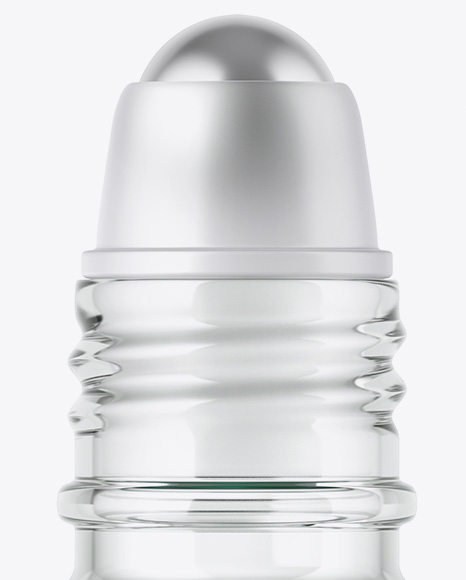 Clear Glass Roller Bottle Mockup PSD #1