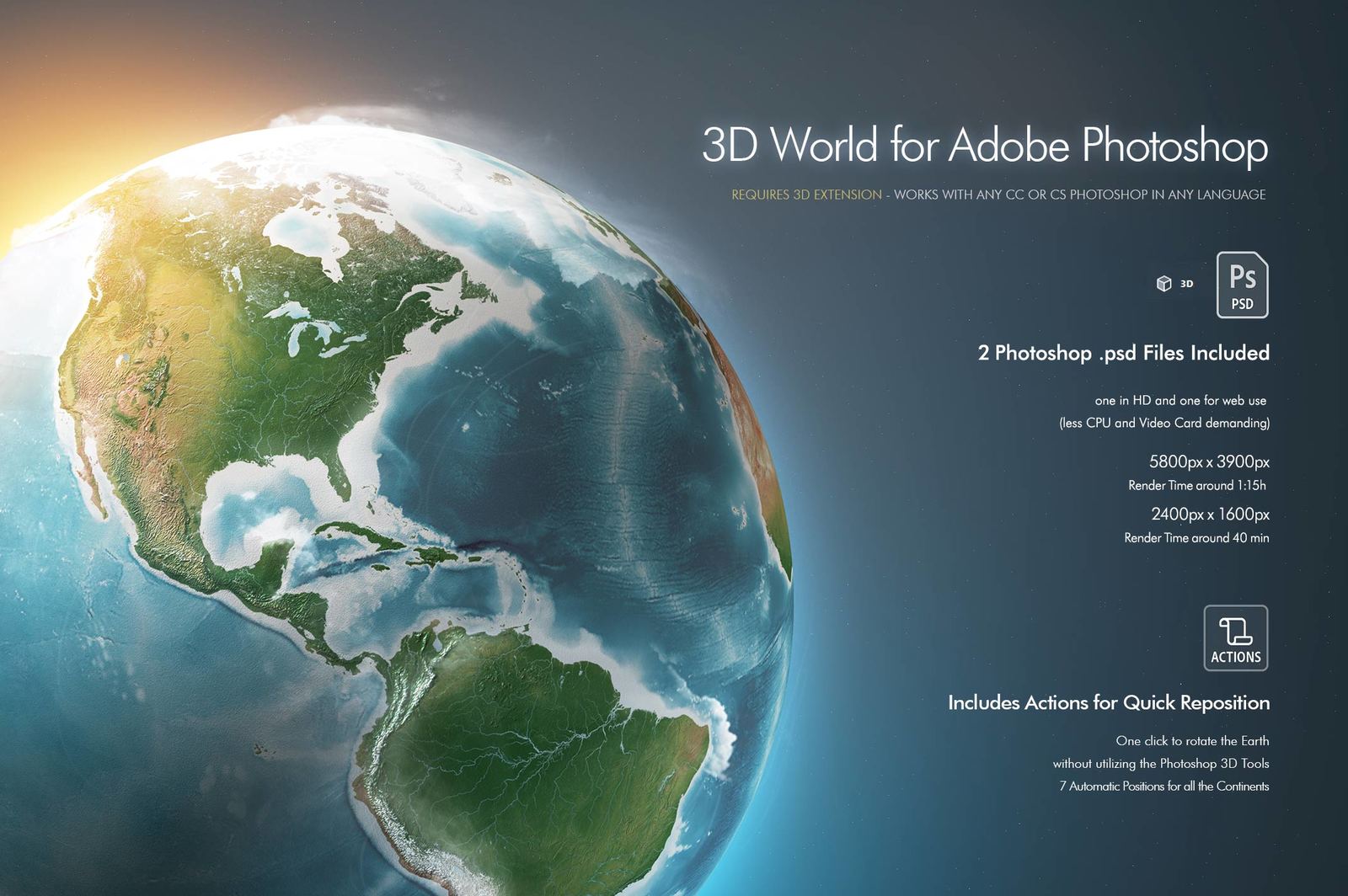 Download Photoshop 3d World In 3d Models On Yellow Images Creative Store