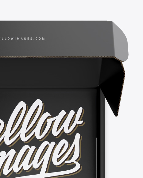 Opened Paper Box Mockup PSD #2