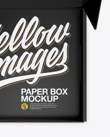 Opened Paper Box Mockup PSD #1