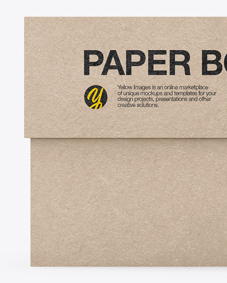 Download Kraft Box Mockup Top Front Views In Box Mockups On Yellow Images Object Mockups PSD Mockup Templates