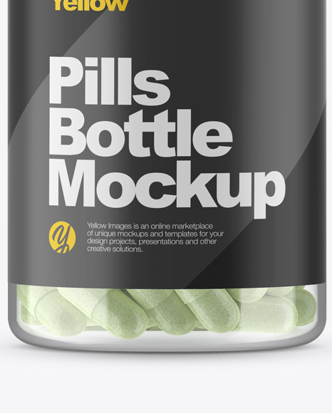 Download Pills Bottle Mockup In Bottle Mockups On Yellow Images Object Mockups PSD Mockup Templates