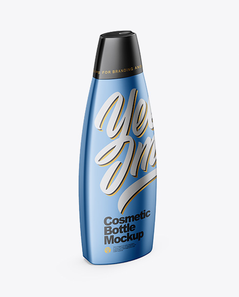 Cosmetic Metallic Bottle Mockup In Bottle Mockups On Yellow Images Object Mockups