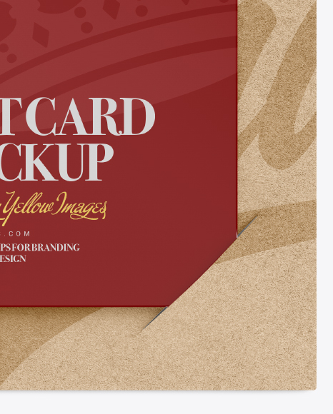 GIft Card w/ Kraft Folder Mockup