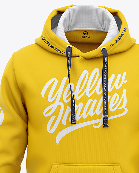 Download Pullover Hoodie Mockup In Apparel Mockups On Yellow Images Object Mockups