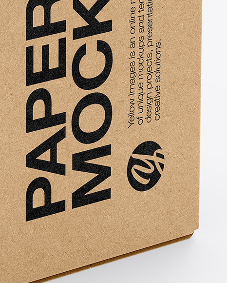 Kraft Box Mockup PSD #1