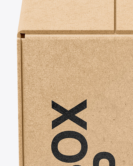 Kraft Box Mockup PSD #2