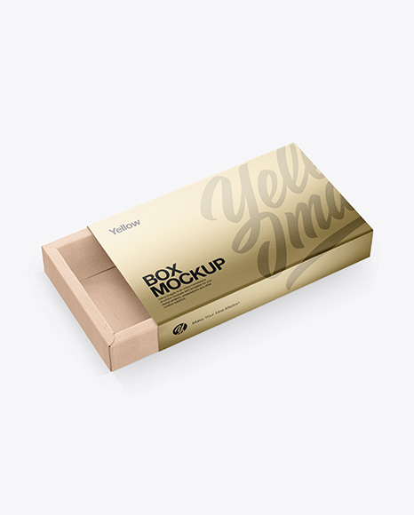 Download Opened Metallic Gift Box Mockup In Box Mockups On Yellow Images Object Mockups PSD Mockup Templates