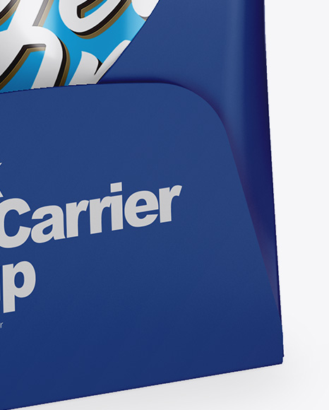 Glossy 4 Pack Paper Carrier Mockup PSD #6