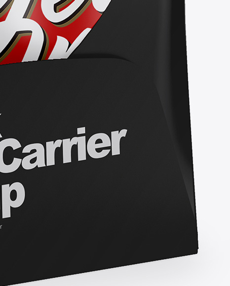 Matte 4 Pack Paper Carrier Mockup PSD #6