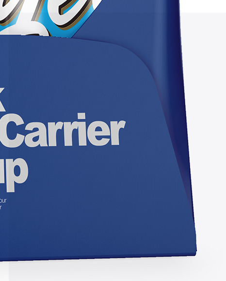 Glossy 4 Pack Paper Carrier Mockup PSD #6