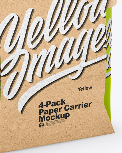 Matte Metallic 4 Pack Paper Carrier Mockup PSD #6