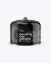 Glossy Gas Canister on Yellow Images Object Mockups