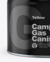 Glossy Gas Canister on Yellow Images Object Mockups