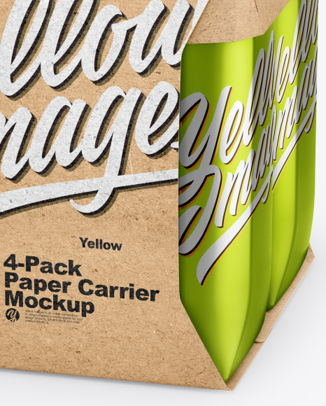 Matte Metallic 4 Pack Paper Carrier Mockup PSD #5