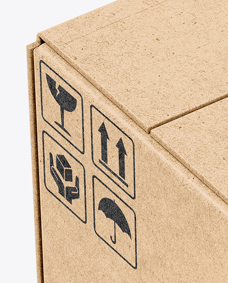 Kraft Box Mockup PSD #2
