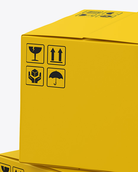 Two Paper Boxes Mockup PSD #2