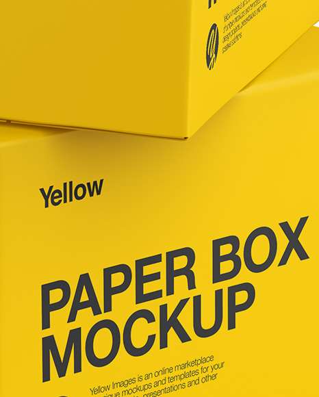 Two Paper Boxes Mockup PSD #1