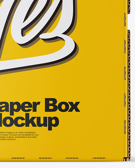 Glossy Paper Box Mockup PSD #1