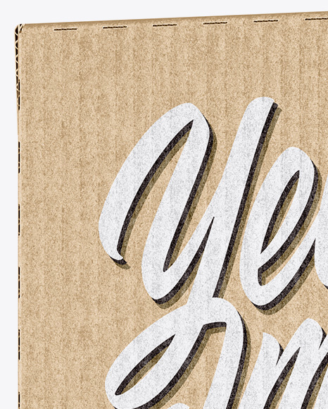 Kraft Paper Box Mockup PSD #1
