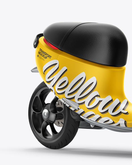 Download Scooter Mockup Half Side View In Vehicle Mockups On Yellow Images Object Mockups PSD Mockup Templates