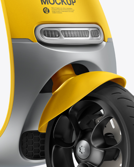 Download Scooter Mockup Half Side View In Vehicle Mockups On Yellow Images Object Mockups PSD Mockup Templates