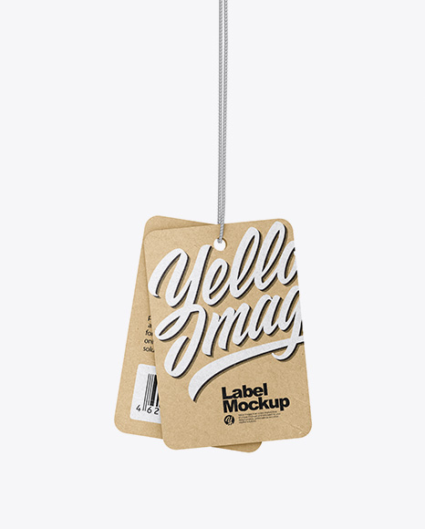 Kraft Labels Mockup PSD #2