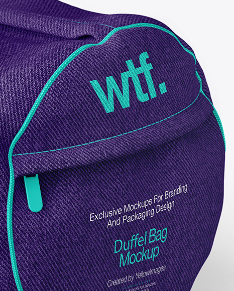 Download Duffel Bag Mockup in Apparel Mockups on Yellow Images ...