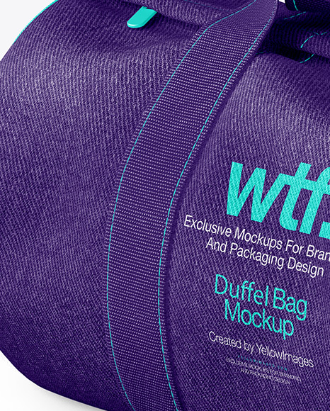 Download Duffel Bag Mockup in Apparel Mockups on Yellow Images ...