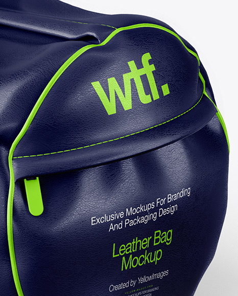 Leather Duffel Bag Mockup In Apparel Mockups On Yellow Images Object Mockups