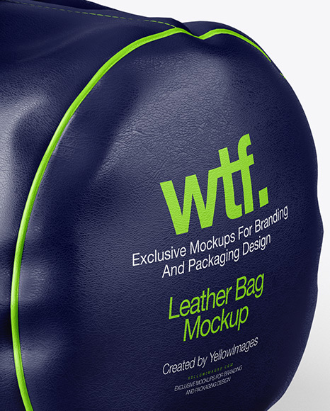 Download Leather Duffel Bag Mockup in Apparel Mockups on Yellow Images Object Mockups