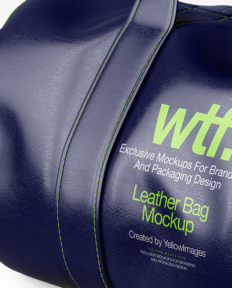 Download Leather Duffel Bag Mockup in Apparel Mockups on Yellow Images Object Mockups