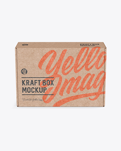 Kraft Paper Box Mockup - Front View in Box Mockups on ...