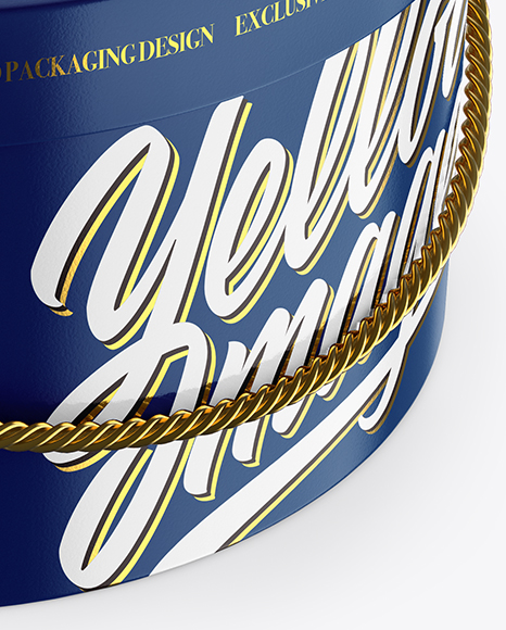 Glossy Round Box Mockup PSD #1