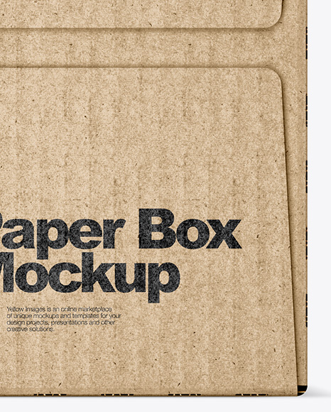 Kraft Paper Box Mockup PSD #2