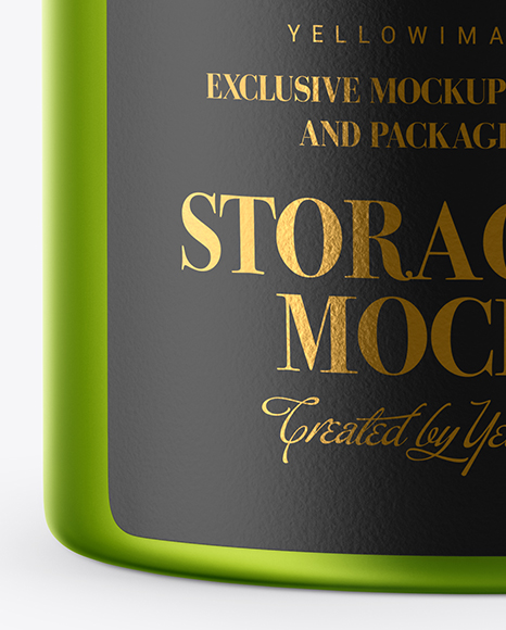 Matte Metallic Storage Jar Mockup Matte Metallic Storage Jar Mockup